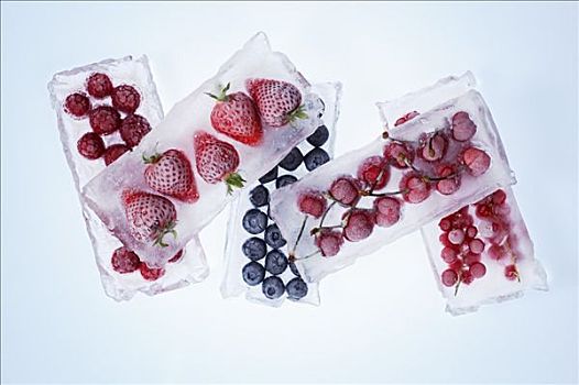 水果,冰冻,冰块
