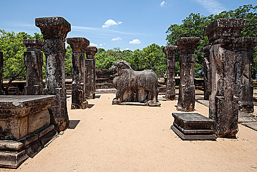 皇家,大厅,狮子,宫殿,地区,波隆纳鲁沃古城,北方,中央省,斯里兰卡