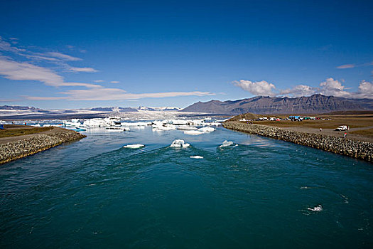 杰古沙龙湖,结冰,泻湖,冰岛