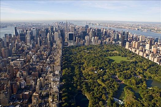 航拍,中央公园,曼哈顿,纽约,美国