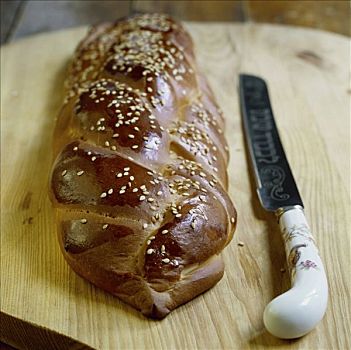 传统,犹太,辫子面包