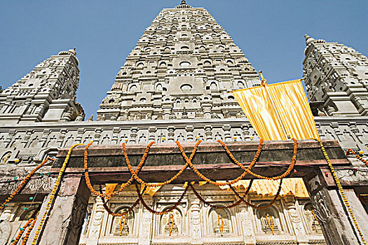 仰视,庙宇,比哈尔邦,印度