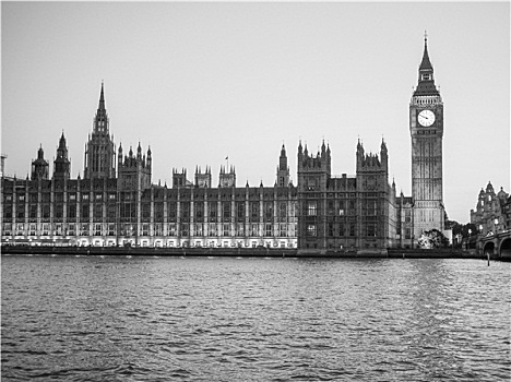黑白,议会大厦,伦敦