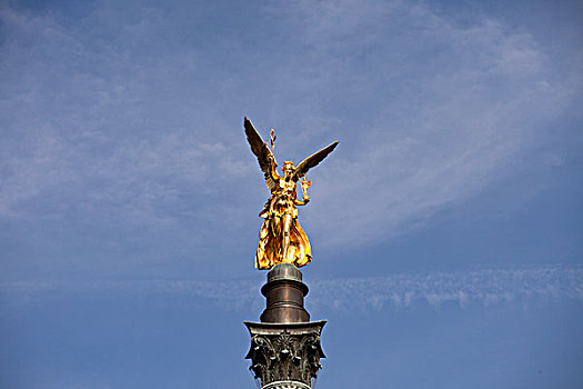 天使,平和,纪念建筑,博根豪森,慕尼黑,上巴伐利亚,巴伐利亚,德国,欧洲