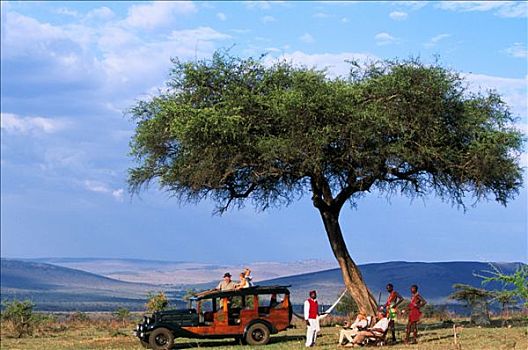 肯尼亚,马赛马拉国家公园,20年代,露营,传统,老,旅游