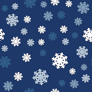 无缝,图案,雪花,无限,背景,深蓝,纹理,新年,圣诞节,概念,冬天,雪,布,纺织品,材质,矢量
