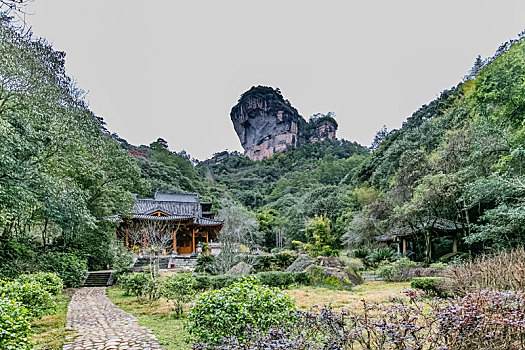 福建省武夷山国家风景名胜区丹霞地貌自然风光