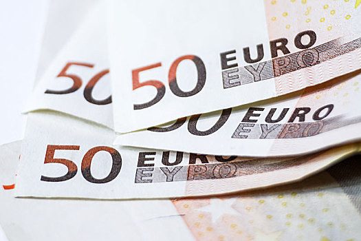 50欧元,钞票,白人,木质背景