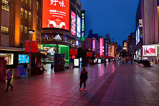 南京路步行街夜景