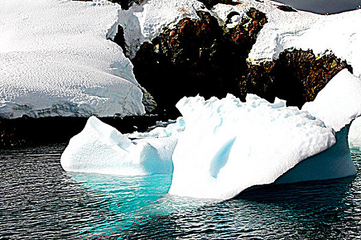 南极蓝色的冰