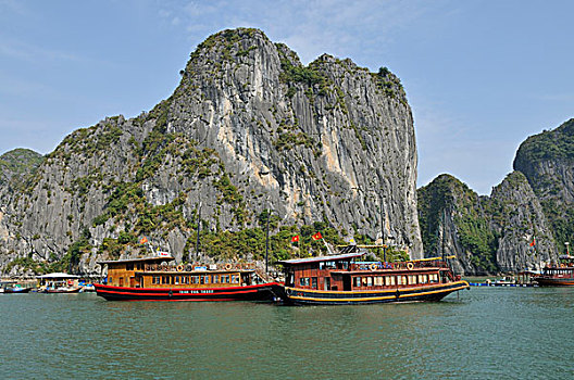 帆船,下龙湾,越南,东南亚