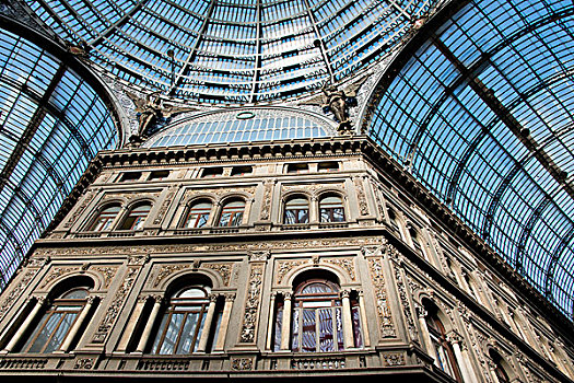意大利,那不勒斯,商业街廊,流行,公用,购物,画廊,天花板,大幅,尺寸