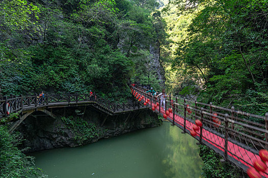 湖北宜昌三峡大瀑布风景区夏日风光