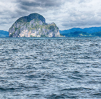 模糊,菲律宾,风景,船,太平洋,海洋,岛屿,背景