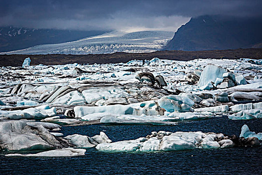 风景,冰川冰,湖,冰河,背景,杰古沙龙湖,冰岛