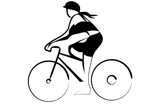 女人,骑自行车