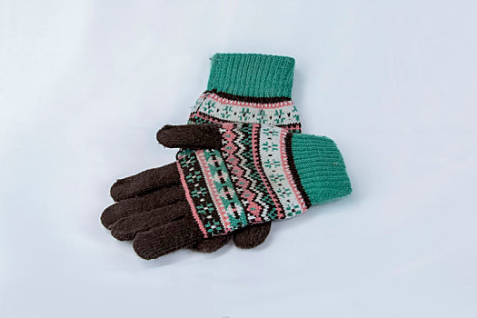 编织,羊绒,花纹,冬季,保暖,手套,静物,工艺品