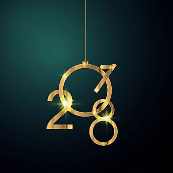 金色,新年快樂,圣誕節,邀請