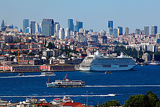 土耳其,伊斯坦布尔,市区,博斯普鲁斯海峡,现代,城市,地区