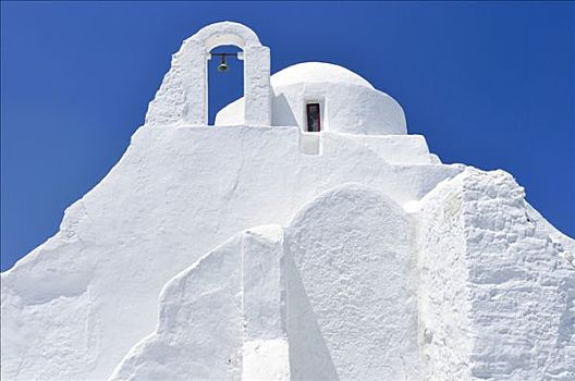 白色,教堂,米克诺斯岛,基克拉迪群岛,希腊,欧洲