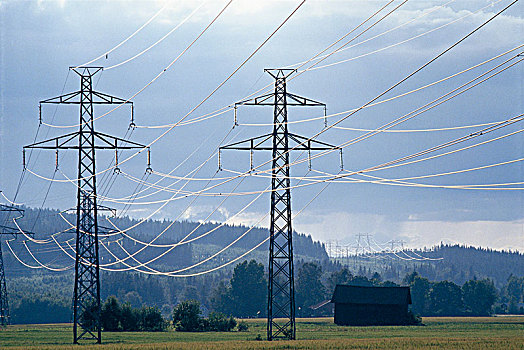 能源,传输线,达拉那,瑞典