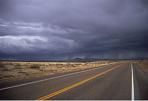 道路,乌云,靠近,圣徒,亚利桑那,美国
