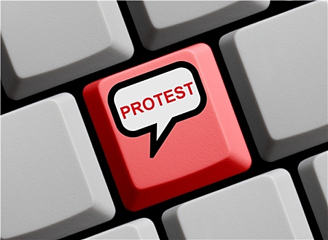 上网,抗议