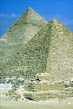 金字塔,左边,右边,吉萨金字塔,埃及,世纪,艺术家,未知