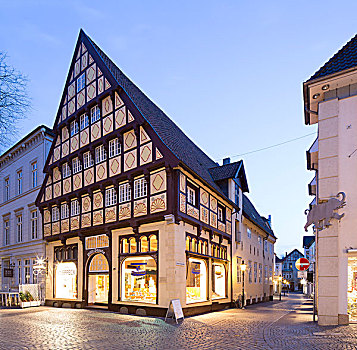 半木结构房屋,历史,中心,下萨克森,德国,欧洲