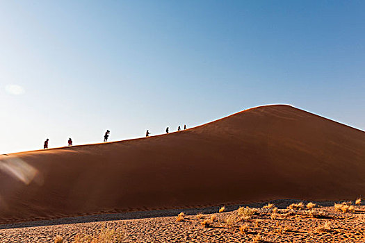 沙丘,索苏维来地区,纳米比亚,沙漠,局部,诺克路福国家公园,非洲