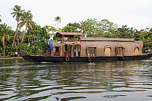 船,湖,喀拉拉,印度
