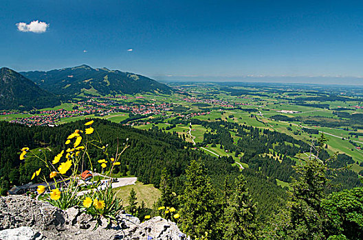 风景,上方,巴伐利亚,德国,欧洲