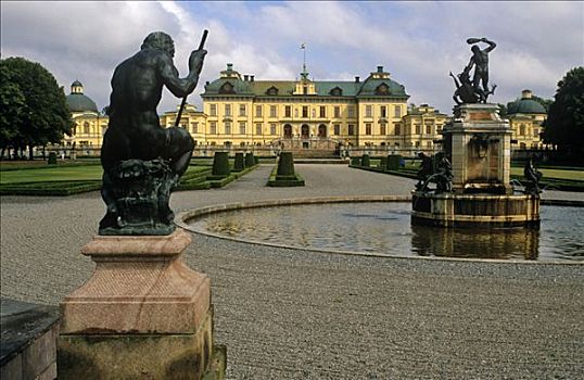 瑞典,靠近,斯德哥尔摩,德罗特宁霍尔姆宫,皇宫,王室
