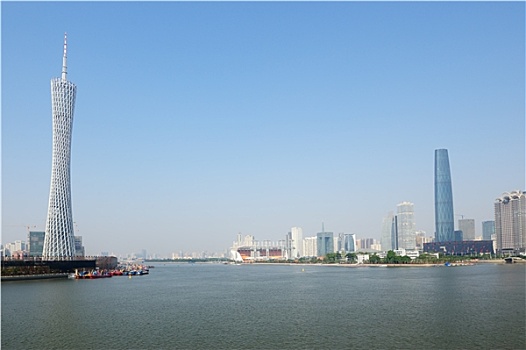 城市,珠江,河