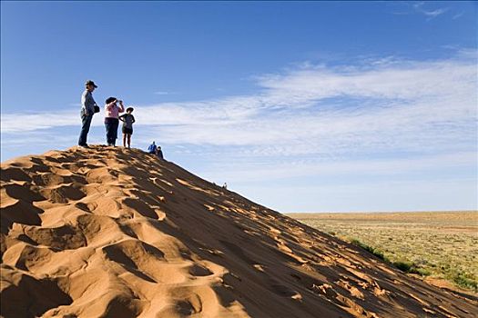 澳大利亚,昆士兰,沙漠,国家公园,向外看,上方,巨大,沙丘