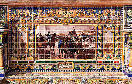 瓷砖,镶嵌图案,西班牙,省,塞维利亚,欧洲