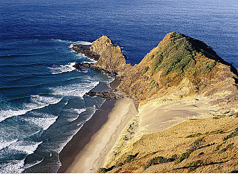岩石,海岬,雷因格海角,北国,新西兰