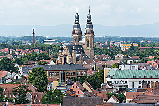 施佩耶尔,风景,大教堂,城市,背景
