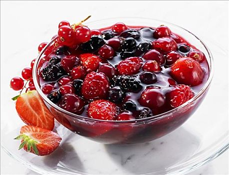 红莓果盘,玻璃盘
