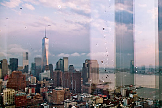窗户,一个,世界贸易中心,纽约,美国