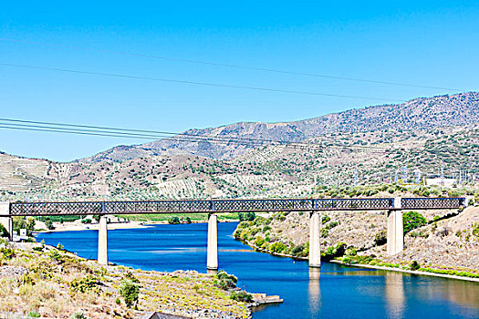 铁路,高架桥,山谷,葡萄牙