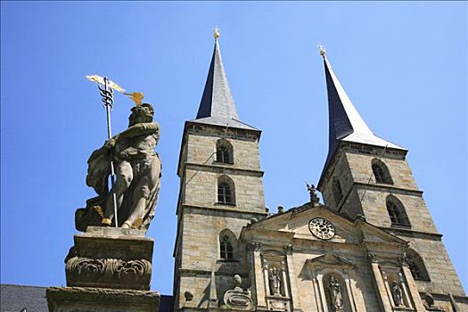 寺院,班贝格,上弗兰科尼亚,巴伐利亚,德国,欧洲
