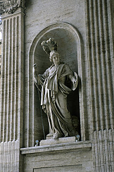 意大利,罗马,梵蒂冈,广场,圣彼得大教堂,雕塑