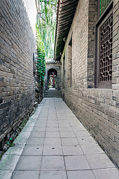 中国山西省晋城市皇城相府狭窄的巷子