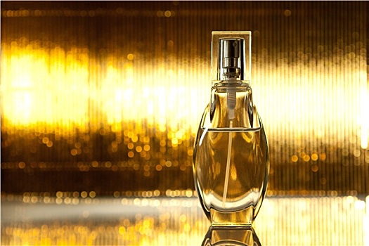 瓶子,香水,金色,背景