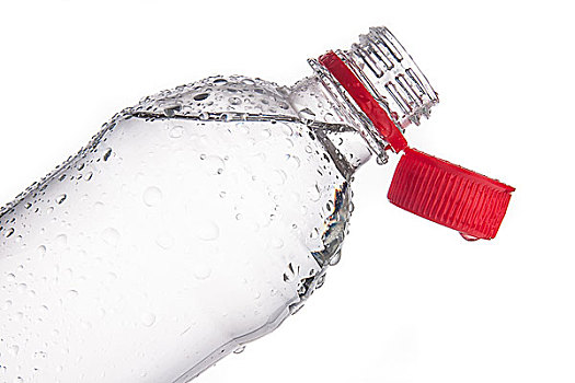 塑料瓶,饮用水,隔绝,白色背景
