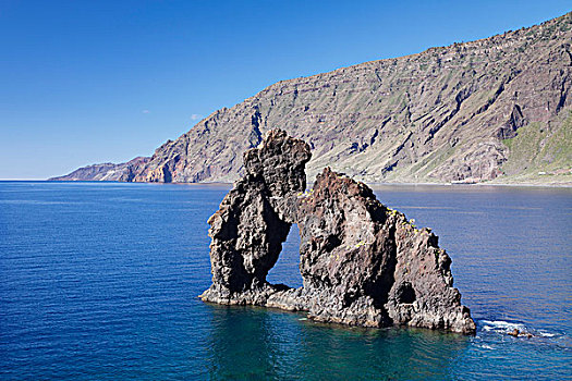 干盐湖,湾,石头,拱形,加纳利群岛,西班牙,欧洲