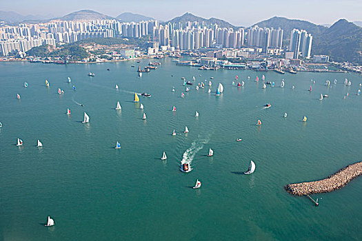 游艇,维多利亚港,香港