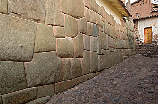 秘鲁,库斯科,石雕工艺,局部,印加遗迹