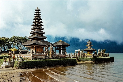 普拉布拉坦寺,水,庙宇,湖,巴厘岛